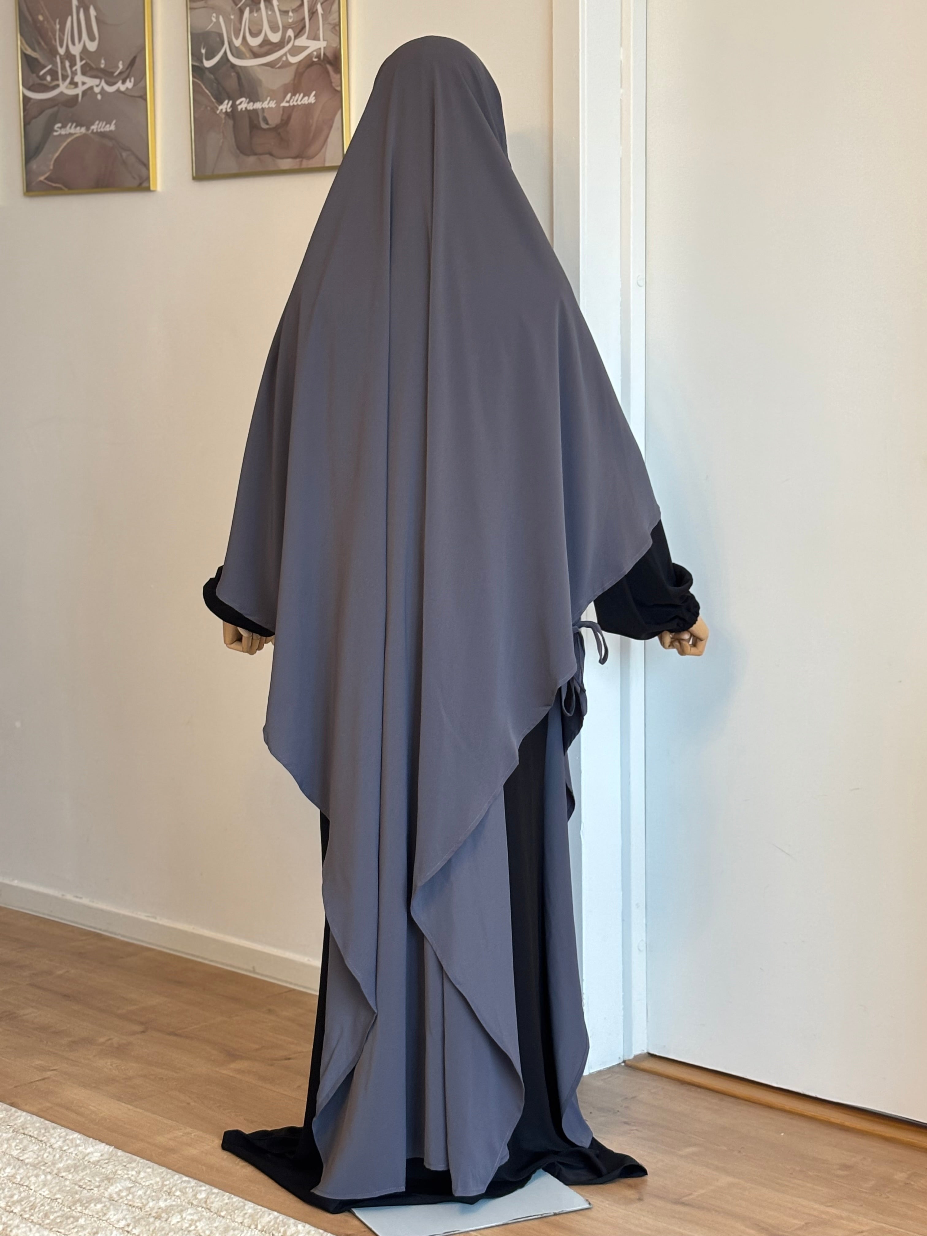 Layali Flow Khimar Dark grey
