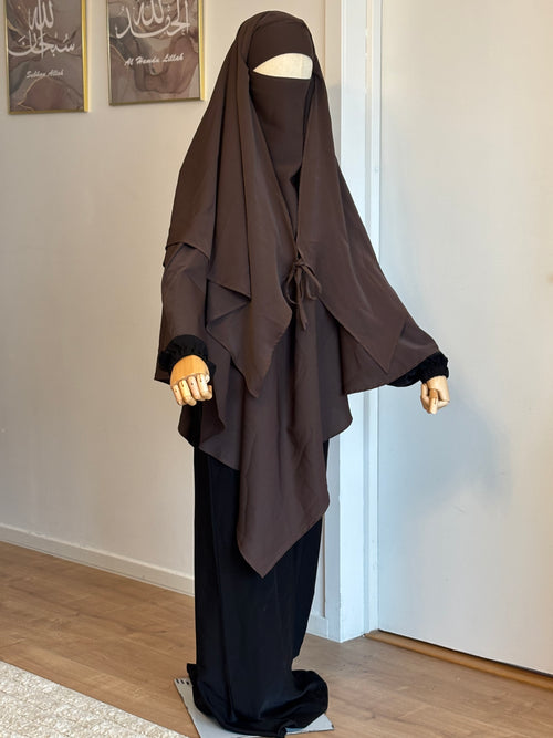 Coffee brown Safa khimar