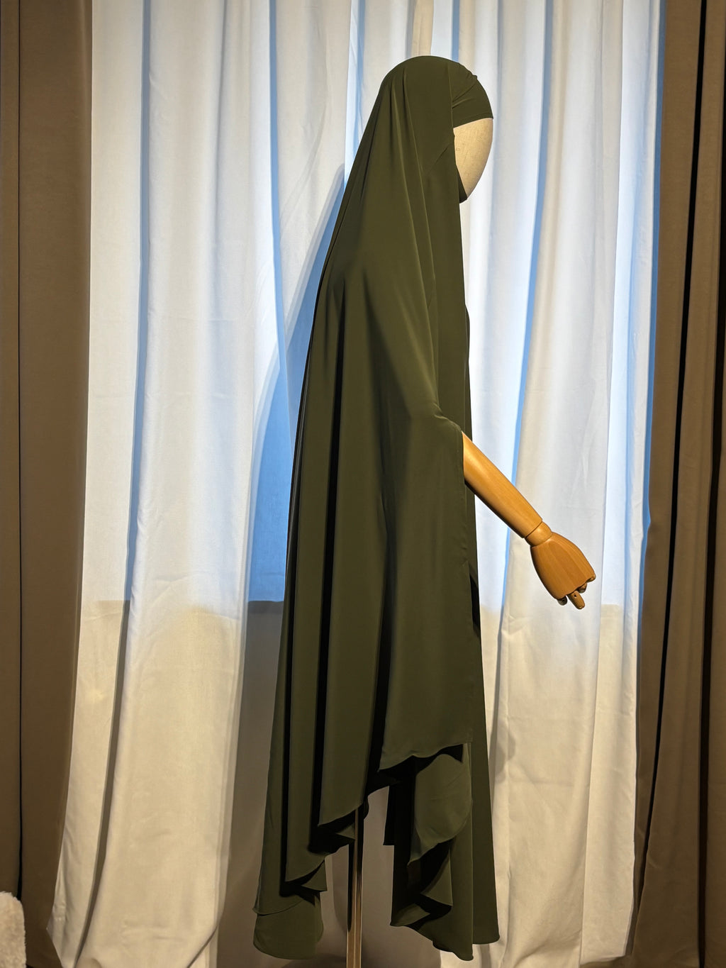 Khaki Slit-Khimar