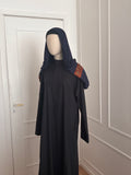 Royal Zipper Saudi Thobe – Black