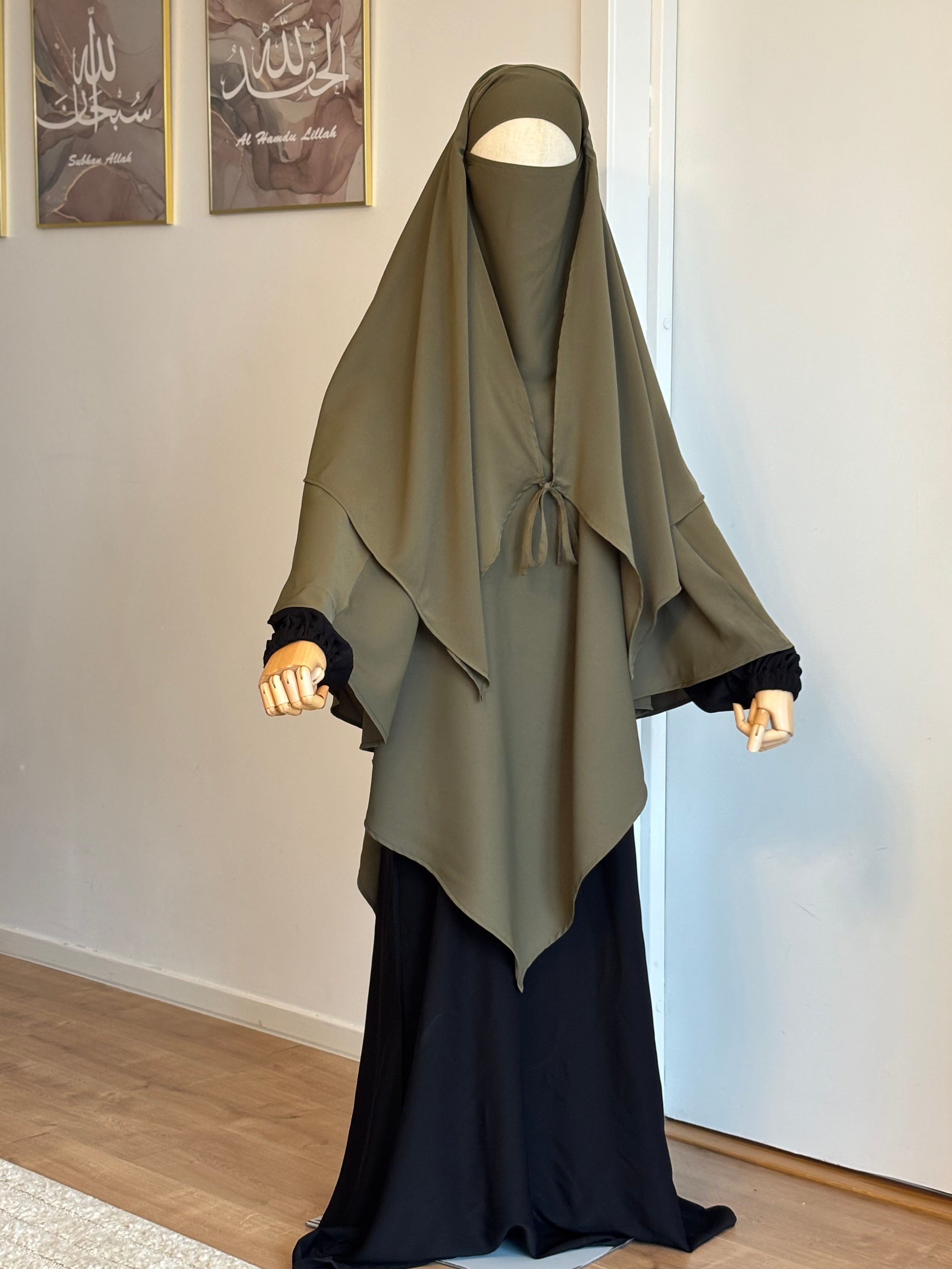 Khaki Safa khimar