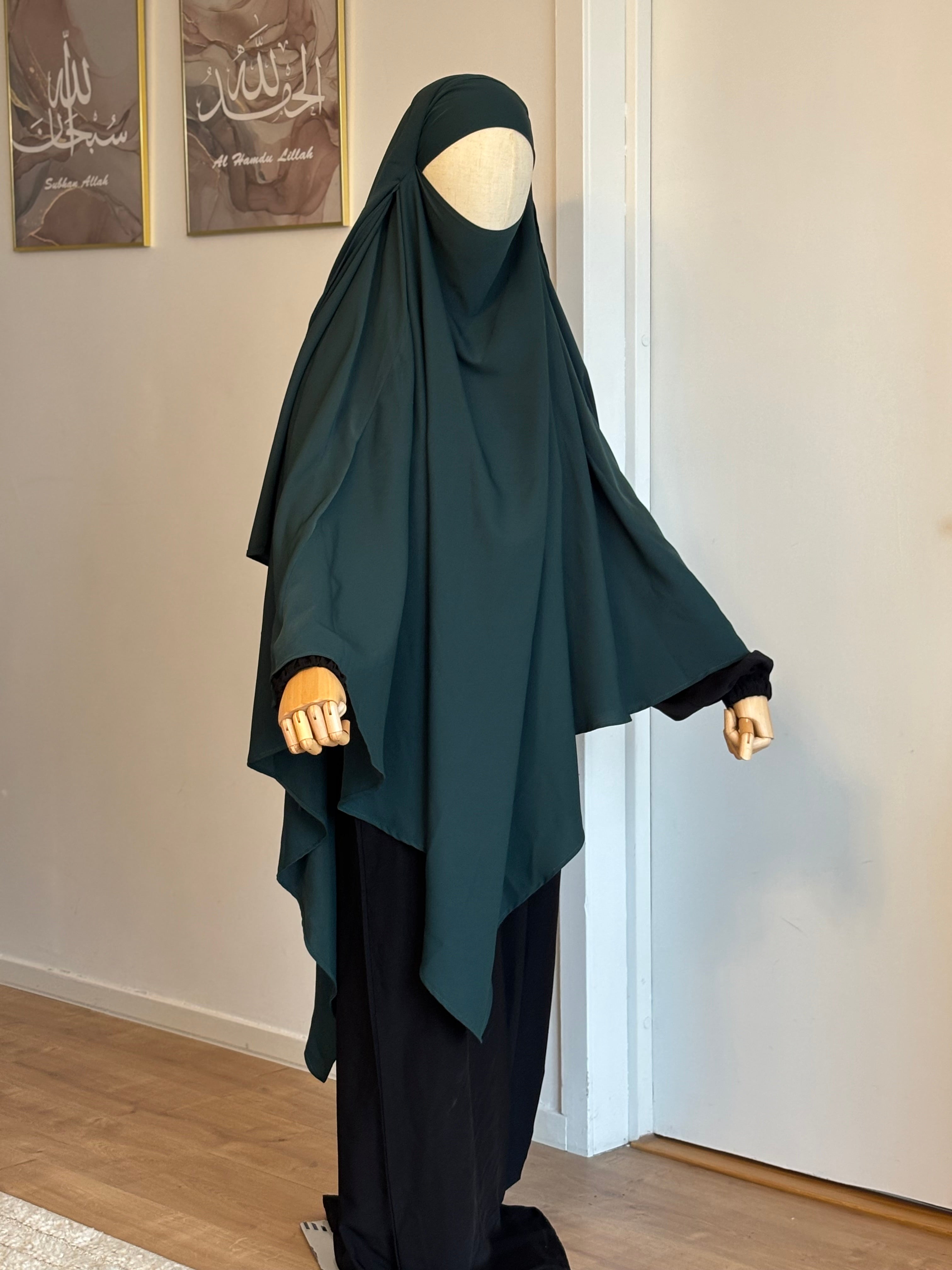 Dark green Safa khimar