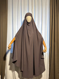 Brun med lila underton Slit-Khimar