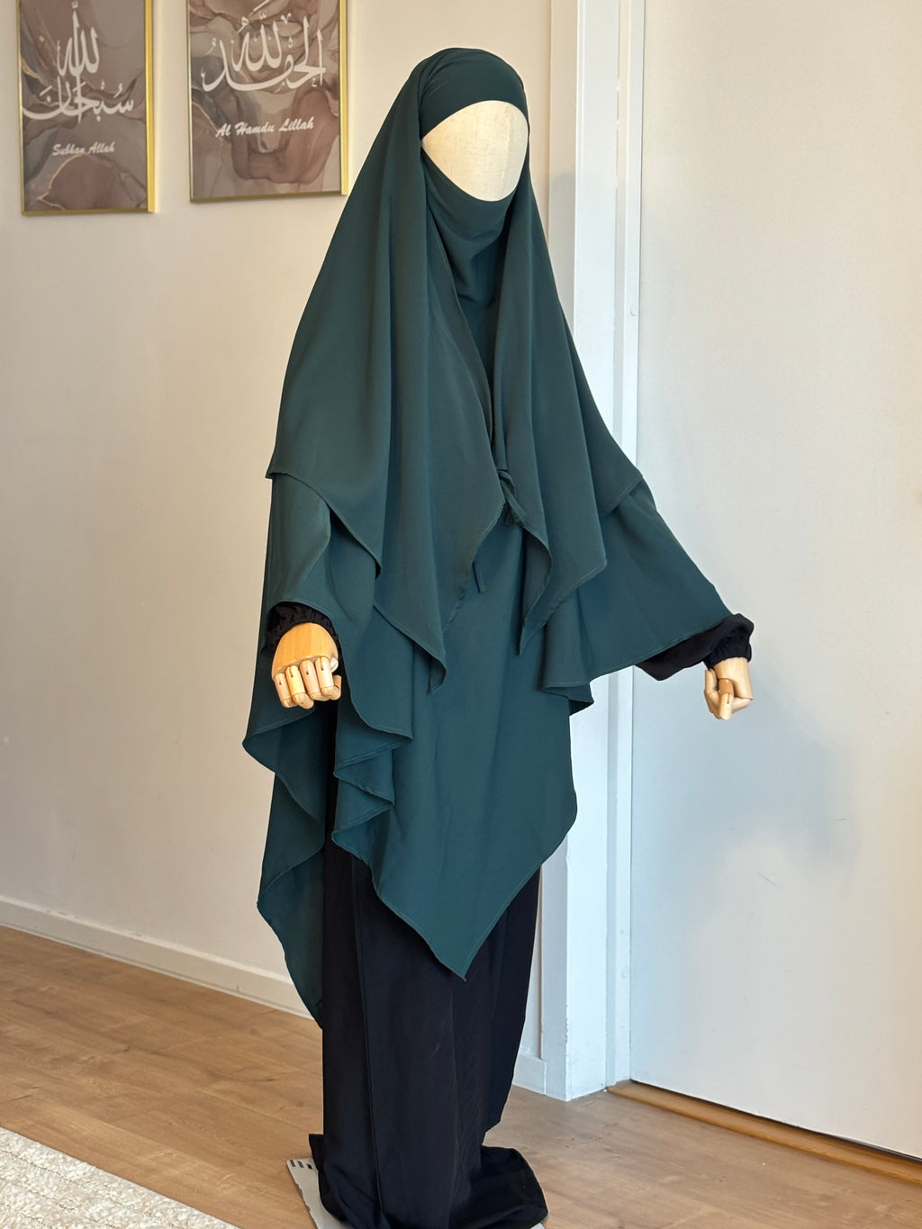 Dark green Safa khimar